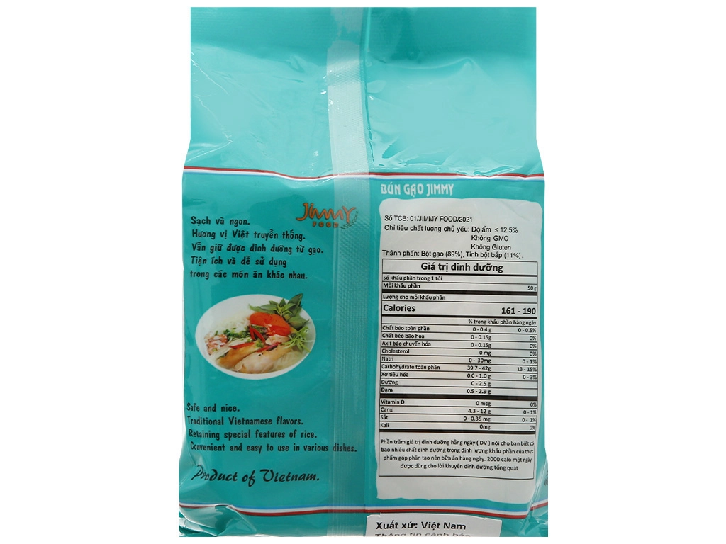 Bún gạo khô Jimmy túi 250g